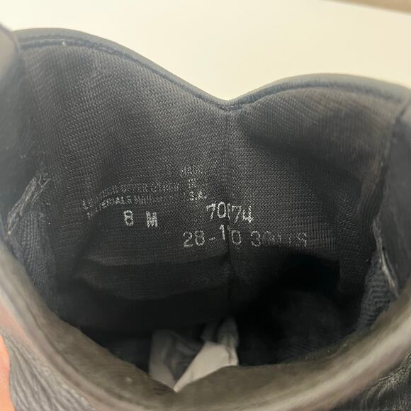 Laredo Black Leather Western Cowboy Boots, Scalloped Trim, Size 8M, USA Made - Picture 11 of 11